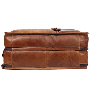 Sac à main pour homme en cuir de vache véritable Andong, style rétro décontracté, sac à main pour ordinateur portable de 15,6 pouces, sac fourre-tout pour affaires, sac à bandoulière tendance pour homme - Product Image 5