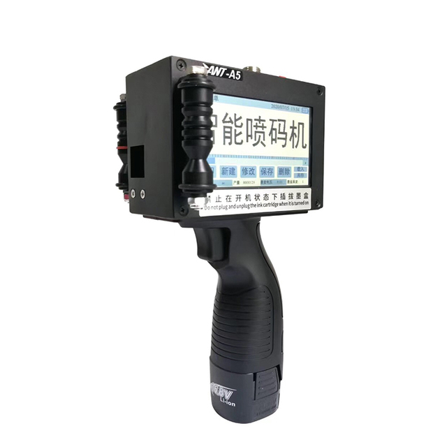 Efficient Portable Handheld Multi-Language Corrugated Box Continuous Date Inkjet Printer Handjet Machine PP Bucket Wood Printer