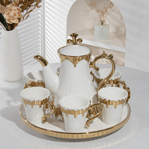 Cross-border new ceramic water <b>set</b>, water cup <b>set</b>, high-temperature resistant <b>tea</b> <b>set</b>, light luxury housewarming gift - Product Image 6