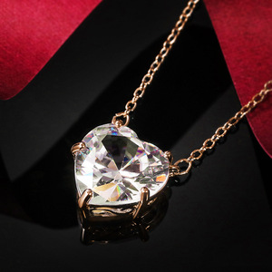 Collana con Ciondolo a Cuore per Donne, Elegante Catena per Clavicola, Gioielli alla Moda - Product Image 5