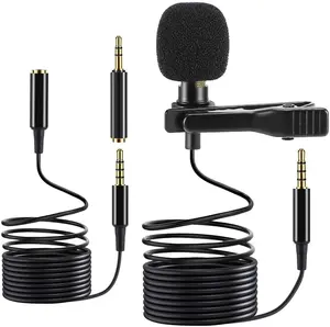 WIK-MS professional 3.5mm, Condenser Lapel Clip MIC, Interview Recording Suitable for type-i/Android/Windows/laptop/camera