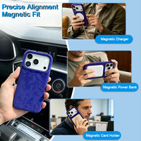 Coque de téléphone magnétique en PU floqué mat avec rebord de caméra surélevé, coque antichoc et boutons métalliques lisses pour iPhone 17/18 Pro Max