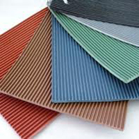 Langlebige Schwarz-Grau-Blau-Grüne Fein Gerippte Farbige Gummi-Bodenmatte mit Schneller Lieferung 3-8mm Dicke für Innenbereich