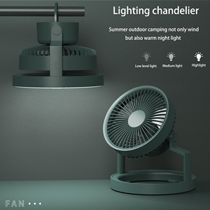 Ventilador para acampar al aire libre de 8000mAH, Luz Súper duradera que funciona hasta 18h, ventilador de tres velocidades, cargador portátil ajustable - Product Image 5