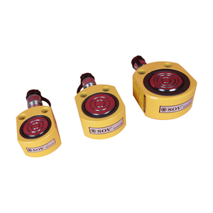 Vérin hydraulique à simple effet de 5 tonnes à très faible hauteur pour l'installation et la maintenance d'équipements lourds dans des espaces restreints - Product Image 1