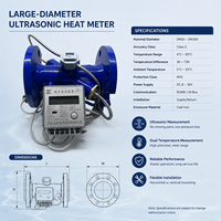 Compteur de chaleur ultrasonique pour système CVC, type à bride de grand diamètre, débitmètre numérique intelligent pour chauffage urbain