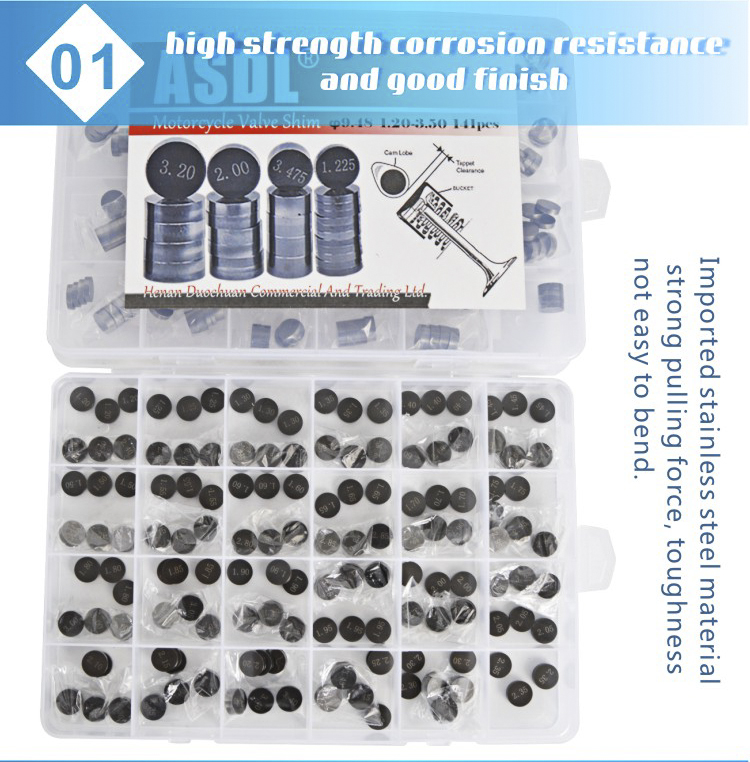 47pcs Motorcycle Valve Shim Kit 7.48mm for Kawasaki KL250, Ninja