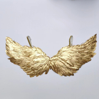 Pas Cher Vente Spray Or et Argent Ailes D'ange Ailes De Plumes D'oie Adulte Ailes De Fée Costume De Fête À Plumes Déguisement