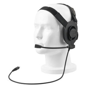 Microfono auricolare <span class=keywords><strong>a</strong></span> fascia singola per radio ricetrasmittente, certificato CE, comodo da indossare, Nexus 7.1, maschio, cablato - Product Image 2