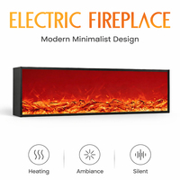 Décoration métallique personnalisée à flamme simulée intégrée pour foyer électrique encastré, style américain, pour maison