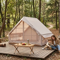 Tente pneumatique légère de 6,3 mètres carrés, coupe-vent, imperméable, en Oxford 300D, protection contre toutes les intempéries, grande tente de camping gonflable
