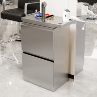 Chariot de Salon de Coiffure Kelly Luxury Beauty, en Acier Inoxydable Doré, 3 Tiroirs, Chariot de Coiffure