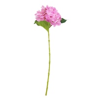 Fleur d'hortensia artificielle de 62 cm de long, décorative, toucher réaliste, tige d'hortensia