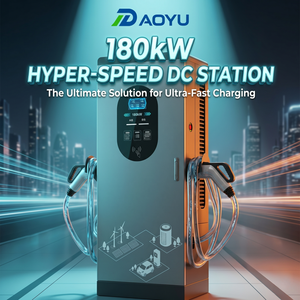 Station de recharge pour véhicules électriques 180 kW avec commande Wi-Fi 4G via application, support au sol, double connecteurs CCS GBT, recharge rapide avec Bluetooth - Product Image 6