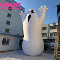 Modèle de fantôme gonflable de grande taille de festival d'Halloween, ballon fantôme blanc gonflable à vendre