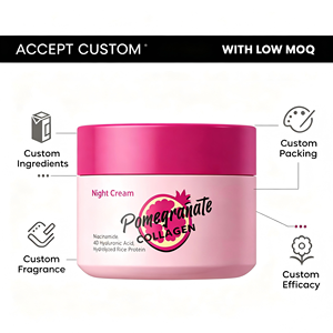 Crema Notte Idratante e Illuminante all'Acido Ialuronico per la Cura della Pelle, OEM Personalizzabile, con Melograno e Collagene - Product Image 3