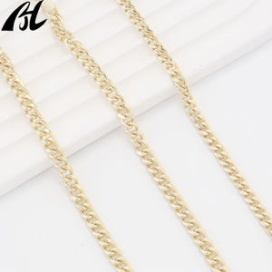 Di alta qualità in ottone placcato Oro 18K Oro Laminado cubano catenella bracciale Hip Hop da donna catena - Product Image 4