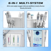 Appareil d'hydrodermabrasion portable 6 en 1, esthétique, aqua hydro oxygène, nettoyage en profondeur, aspiration des points noirs, machine faciale à eau