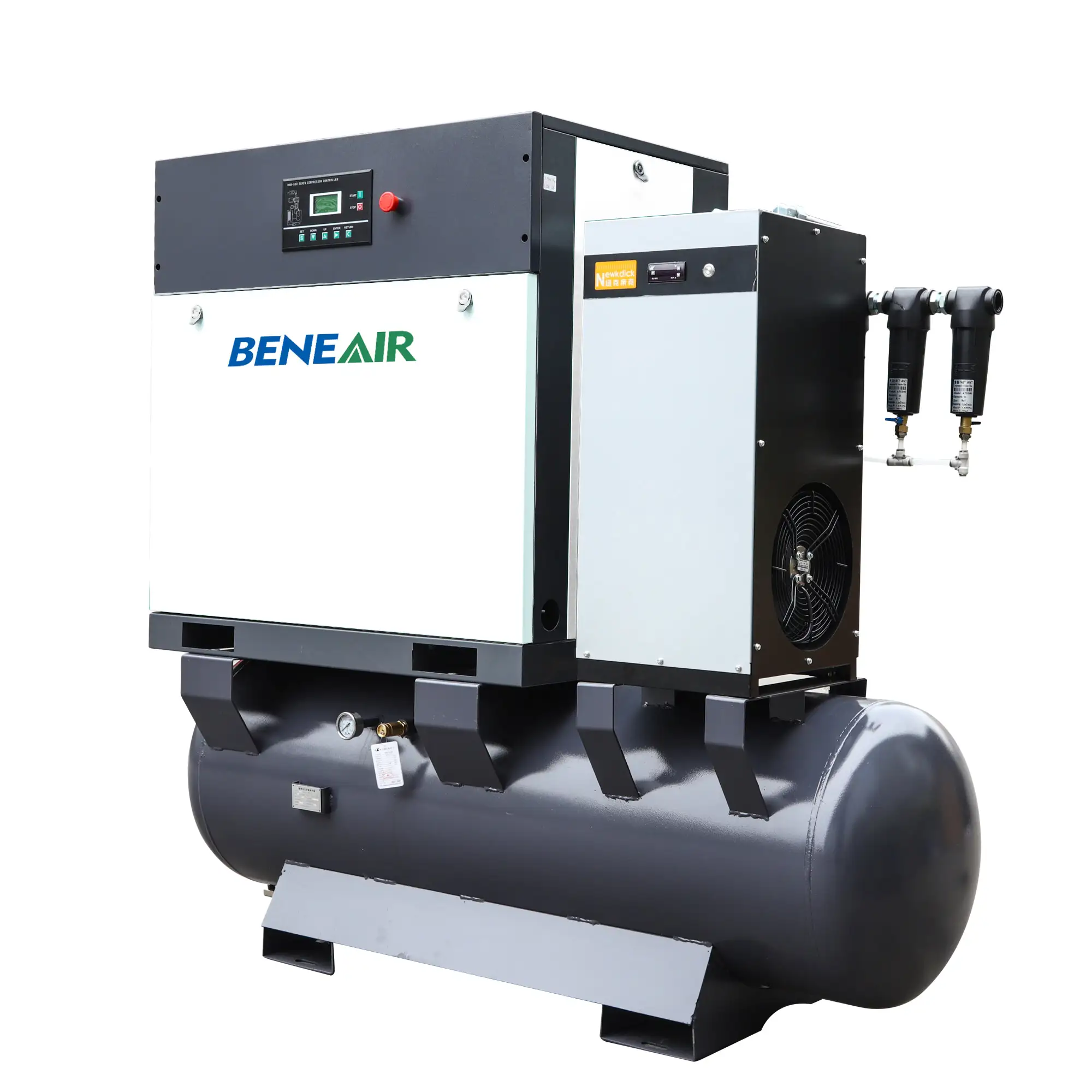 Chinese Manufacturers 15KW 20HP 15bar~16bar 4 in 1 Integrated Rotary Screw Air Compressor For Fiber Laser Cutting Machine