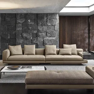 Italy Design Luxury Style Living Room Furniture High-end Sectional Fabric Leather Sofa
