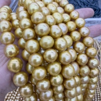 Collier de perles d'eau douce de qualité 4A, belle rondure, teintes or, pour la vente en gros depuis Zhuji