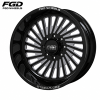Jantes forgées sur mesure polonaises 24x12 24x14 22x12 avec enjoliveurs flottants 8x170 8x180 8x6.5 pour camions Ford F250 F350