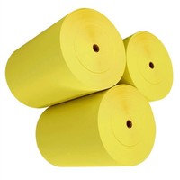 Papier de libération de glassine de silicone de couleur blanche et jaune pour le papier auto-adhésif