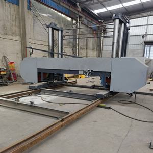 Sierra de cinta horizontal hidráulica automática de servicio pesado para aserradero, para corte de troncos, económica - Product Image 2