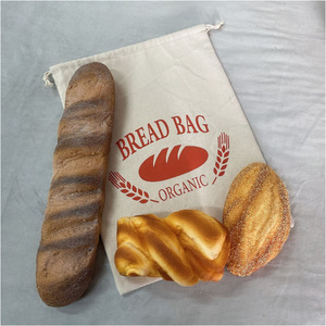 Tùy Chỉnh Thân Thiện Với Môi Tái Sử Dụng Dây Rút Bông Linen Bánh Mì Túi - Product Image 3