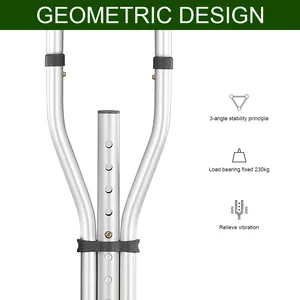 Medical Multi-Position Height Adjustable Aluminum Walking Stick Armpit Bracket Elbow Crutch Axillary Underarm Crutches
