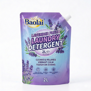 Pochettes souples personnalisées avec bec verseur pour shampoing, liquide vaisselle, lessive et savon liquide, 650 ml et 2 L - Product Image 3