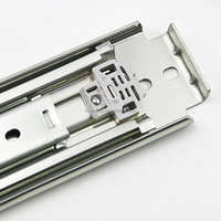 1 Paire de glissières de tiroir robustes 76 mm 8-60 pouces, capacité de charge 120 kg, pour meubles, à extension complète 3 voies, avec rail de guidage
