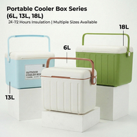Glacière portable en plastique rigide de 18 L avec logo personnalisé, isolation PU, pour camping, pique-nique, aliments, boissons, bière - Vente en gros
