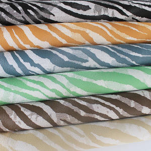 Gratis Monster Zebra Huid Bedrukt Pvc Faux Leer Reliëf Gevoel Van Echt Koeienhuid Pvc Leer Voor Schoenen Tassen Kleding - Product Image 1