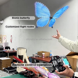 Drone papillon télécommandé ZKAI pour spectacle de scène de mariage, drone papillon volant avec lumières LED - Product Image 2