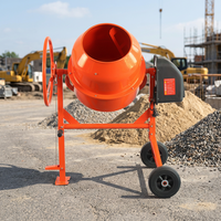 BULANDE Bétonnière Électrique Mobile Mini de Haute Qualité pour Chantier, Déchargement Manuel, Moteur 550W, Productivité 2M/H