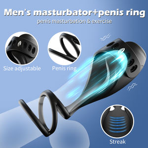 Treinador de Pênis Masculino, Anel Vibrador, Brinquedos Masturbadores com Anéis Penianos para Homens Acima de 18 Anos, Controle por APP, Massagem do Glande - Product Image 3