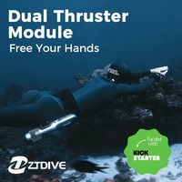 ZTDIVE JETDIVE PRO Skuter Bawah Air Bertenaga Tinggi 1200W Berbahan Aluminium Alloy, Dapat Dipasang di Pinggang, Bebas Genggam, Kecepatan 10-25km/jam, Baterai 7100mAh