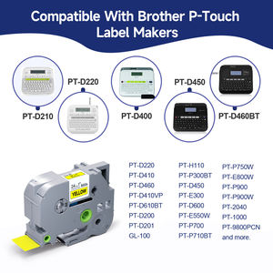 Cinta de Etiquetas Laminada Adhesiva Estándar Orison TZo-651 Compatible con TZe651 TZe-651 de 24 mm, Negra sobre Amarillo, para Impresora Brother <span class=keywords><strong>P</strong></span>-<span class=keywords><strong>Touch</strong></span> - Product Image 2