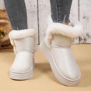 <span class=keywords><strong>Botas</strong></span> Cortas de Invierno para Mujer con Detalle de Lazo, Forro de Algodón Antideslizante, Suela Gruesa y Parte Superior de Cuero Genuino - Product Image 2