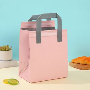 Sac isotherme pour déjeuner en tissu non tissé recyclable, isolation thermique, revêtement anti-UV, poignée Flexiloop, impression sur écran, logo personnalisé, cadeau - Product Image 5