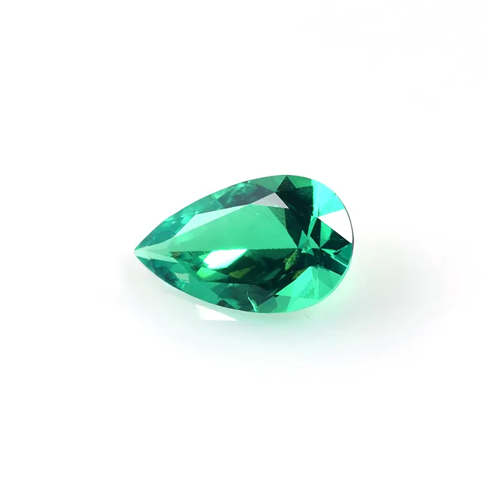 wholesale synthetic gemstone pear cut colombia emerald