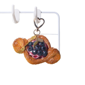 QYS Twisted Bread Shape Keychain Cute Food <b>Bag</b> Charm Mini Bread <b>Key</b> <b>Ring</b> Fashion Handbag Pendant Gift - Product Image 4