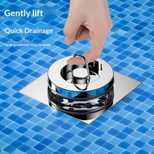 Custom Swimming Pool Floor Drain Copper Anti-Blocking & Anti-Pest for Fish Pool & for <b>Bath</b> DN50/75/110 - Product Image 1