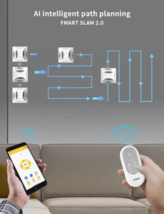 Robot Limpiacristales Eléctrico Automático Fmart W6, Ultrasónico, con Pulverización Dual, 9 Idiomas, Avisos <span class=keywords><strong>de</strong></span> Voz, para Uso <span class=keywords><strong>en</strong></span> Hoteles y Exteriores - Product Image 2