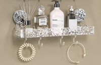 Étagère de douche triangulaire universelle Songtai S2311612 Mr Basket à ventouse murale pour surface métallique sans perçage