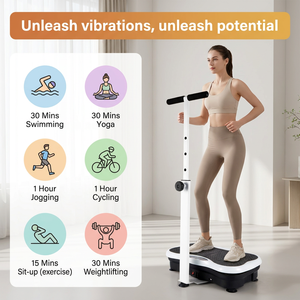 <span class=keywords><strong>Plateforme</strong></span> <span class=keywords><strong>vibrante</strong></span> électromagnétique 4D <span class=keywords><strong>oscillante</strong></span>, appareil de massage médical Power Fit, machine d'exercice <span class=keywords><strong>vibrante</strong></span> avec poignée - Product Image 5