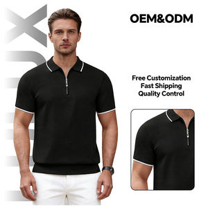 <span class=keywords><strong>Polo</strong></span> de Punto Ligero de Verano para Hombre, <span class=keywords><strong>Polo</strong></span> de Punto con Media Cremallera Transpirable, <span class=keywords><strong>Polo</strong></span> Informal con Estampado Sólido, <span class=keywords><strong>Polo</strong></span> Elegante para Negocios - Product Image 1