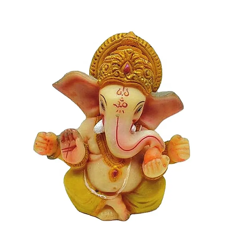 Di alta Qualità In Resina Fengshui Ganesh Statua Dio Indù Signore Ganesha Idolo Indiano Ganesh Scultura Statua di Elefante per la Vendita