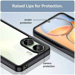 Para la caja del teléfono Redmi 13C, Color de moda Soft TPU Gel Bumper Hard Acrylic Back Cover <span class=keywords><strong>2</strong></span> <span class=keywords><strong>en</strong></span> 1 Mobile Cover para Redmi 10 11A 12R 13C - Product Image 3